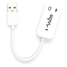 Placa De Audio Adaptador Usb 7.1 C Fio Fone Microfone Bm 800 Cor Branca Foto mini  3