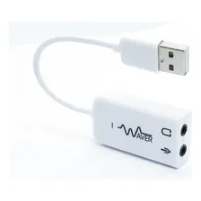 Placa De Audio Adaptador Usb 7.1 C Fio Fone Microfone Bm 800 Cor Branca Foto mini 4