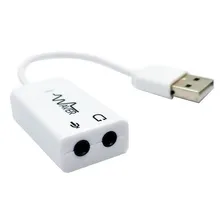 Placa De Audio Adaptador Usb 7.1 C Fio Fone Microfone Bm 800 Cor Branca Foto mini  2
