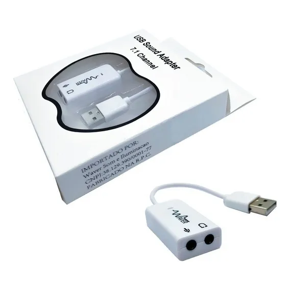 Placa De Audio Adaptador Usb 7.1 C Fio Fone Microfone Bm 800 Cor Branca Foto 1