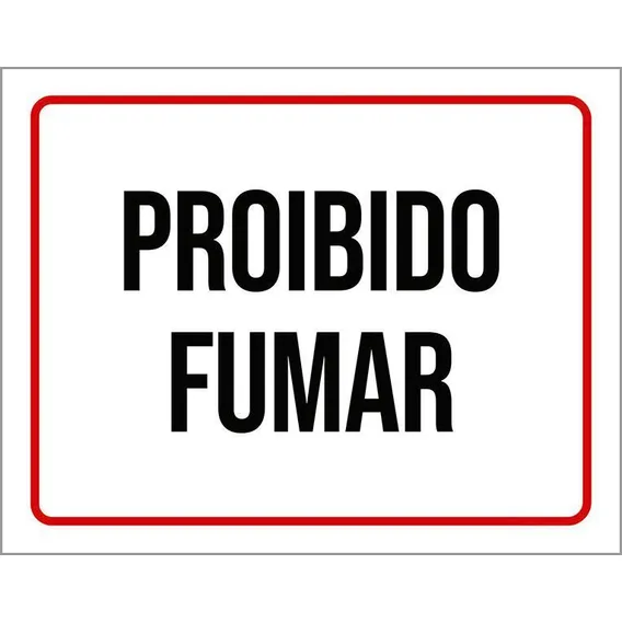 Placa De Aviso - Proibido Fumar 18x23 Foto 1
