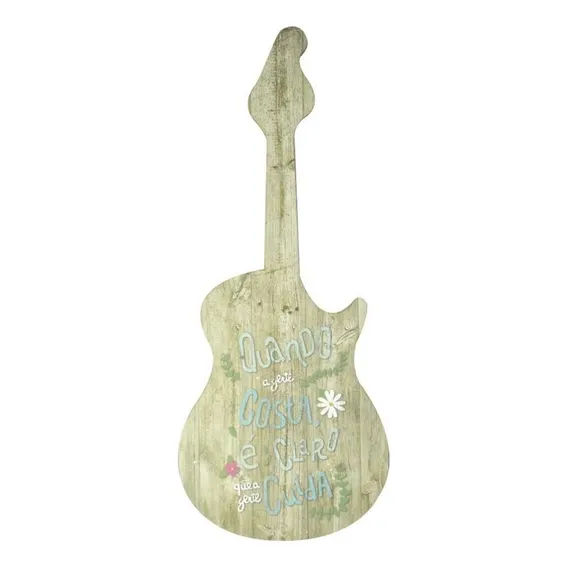 Placa De Mdf Decorativa ''guitarra'' 19x44 - D'rossi Guitarra Foto 1