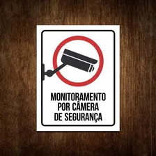 Placa De Monitoramento Por Câmera De Segurança (27x35) Foto mini 1