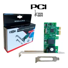 Placa De Rede Pci Express Dex Dp-02 - 10/100/1000mbps Foto  mini 1
