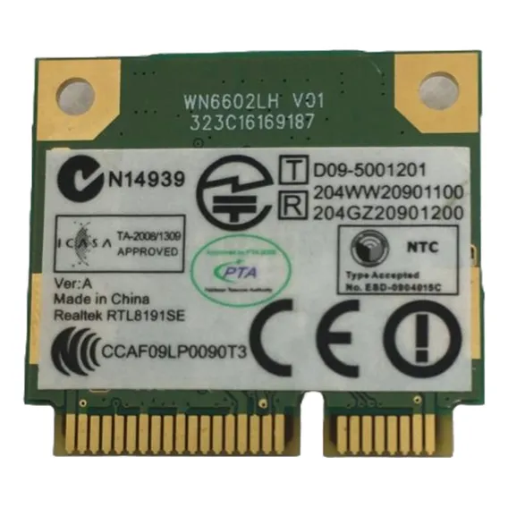 Placa De Rede Sem Fio Wireless Notebook Mini Pci-e Rtl8191se Foto 1