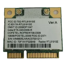 Placa De Rede Sem Fio Wireless Notebook Mini Pci-e Rtl8191se Foto mini 3