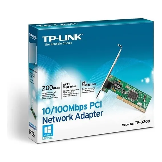 Placa De Rede Tp-link Pci 10/100mbps Tf-3200 Foto 1