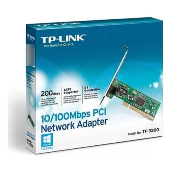 Placa De Rede Tp-link Pci 10/100 200mbps Tf-3239dl Foto 1