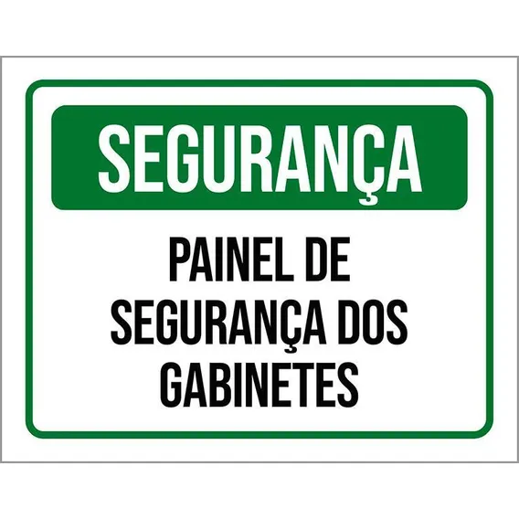 Placa De Segurança Painel De Segurança Dos Gabinetes 18x23 Foto 1