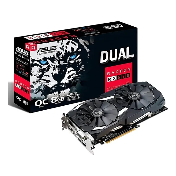 Placa de vídeo AMD Asus Dual Radeon RX 500 Series RX 580 DUAL-RX580-O8G OC Edition 8GB Foto 1