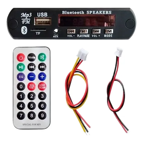 Placa Decodificador Usb P/ Caixa Ativa Mp3 Fm Aux Bluetooth Foto 1
