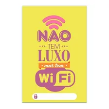 Placa Decorativa Em Pvc Para Parede Wifi - Ref 02 Amarela Foto  mini 1
