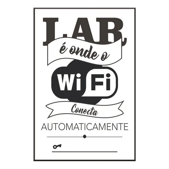 Placa Decorativa Em Pvc Para Parede Wifi Ref 03 Foto 1