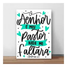 Placa Decorativa Frase Religiosa O Senhor É Meu Pastor Mdf Foto mini 1