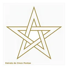 Placa decorativa Master Chi de poliestireno ps com desenho Estrela de Cinco Pontas 14cm de largura x 14cm de altura Foto mini 1