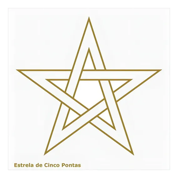 Placa decorativa Master Chi de poliestireno ps com desenho Estrela de Cinco Pontas 14cm de largura x 14cm de altura Foto 1