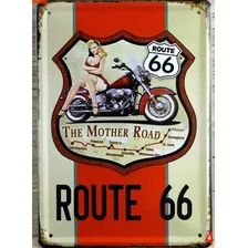 Placa Decorativa Mdf 3d 29x39 Rout 66 Vintage Corte Laser Foto mini 1