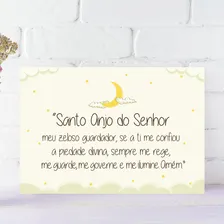 Placa Decorativa Oração Santo Anjo 30x40cm Foto mini 2
