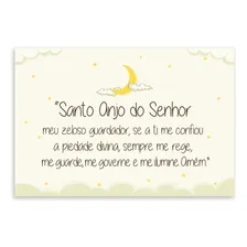 Placa Decorativa Oração Santo Anjo 30x40cm Foto mini 1