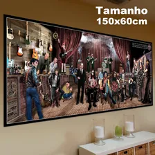 Placa Decorativa Pub Lendas Do Rock Janis Joplin 150x60cm Foto mini 1