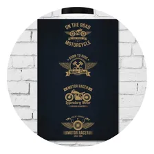Placa Decorativa Retr么 Vintage Moto Preto 20x30 Foto mini 1