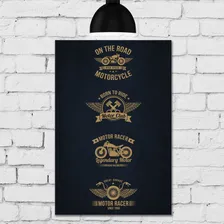 Placa Decorativa Retr么 Vintage Moto Preto 20x30 Foto mini 2