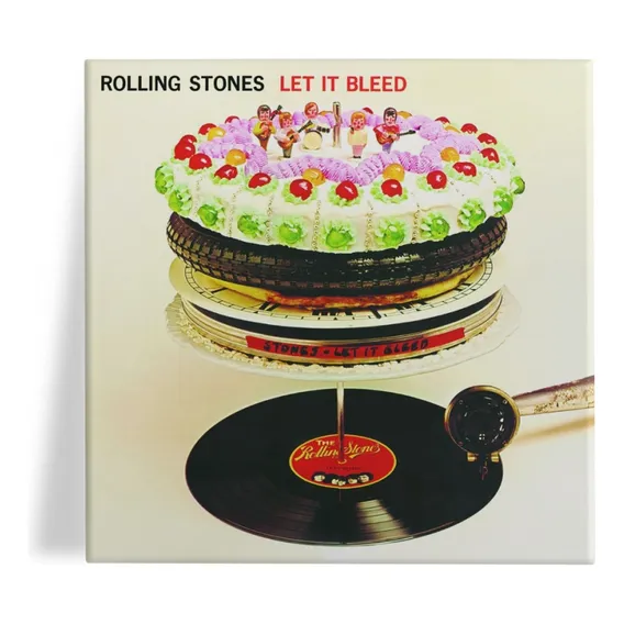 Placa decorativa Starnerd The Rolling Stones Let It de cerâmica com desenho Rolling Stones Let It Bleed 15cm de largura x 15cm de altura x 4mm de diâmetro Foto 1