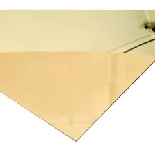 Placa Espelho Dourado AcrÃlico Sob Medida Personalizada Foto mini 1