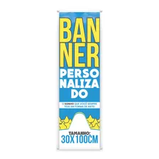 Placa Faixa Banner - Personalizado 100x30 Cm Cor Banner Personalizado 30x100cm Foto mini 1