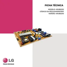 Placa Fonte LG Eax65613901 Modelo 55ub8300 Foto mini 4
