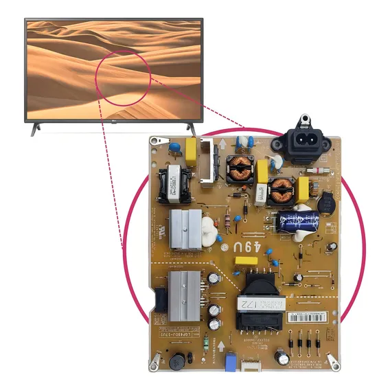 Placa Fonte LG Eax67189201 Modelo 49um7300psa Foto 1