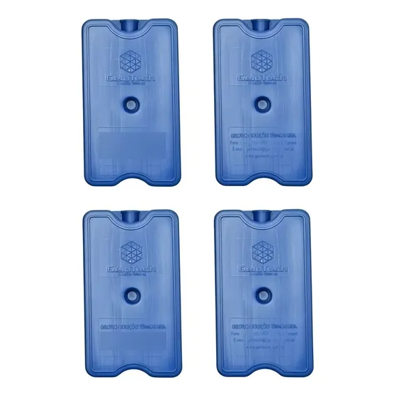 Placa Gelo-x Gel Reutilizável 500ml Kit C/ 4 Unid 17x10x3cm Foto 1