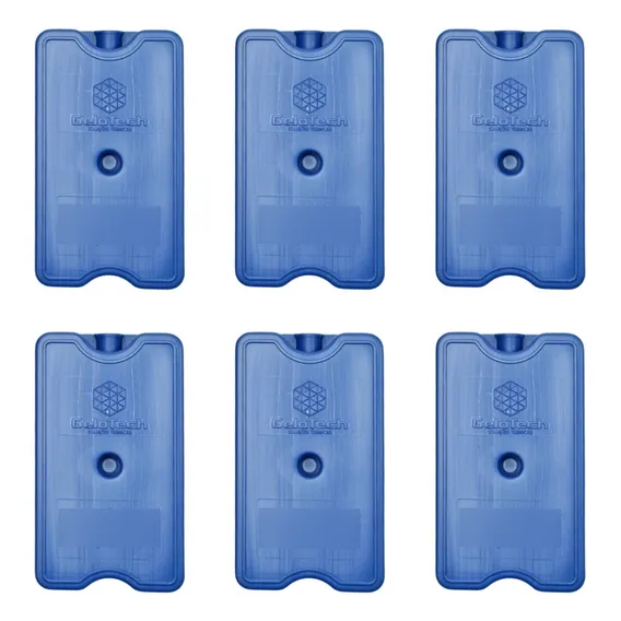 Placa Gelo-x Gel Reutilizável 500ml Kit C/ 6 Unid 17x10x3cm Foto 1