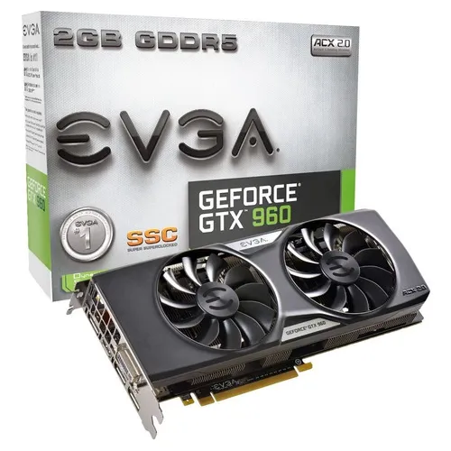 Placa gráfica para jogos Evga Gtx 960 2gb Gddr5 Ssc Foto 1