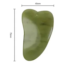 Placa Gua Sha De Jade Massagem Facial Medicina Chinesa Foto mini 3