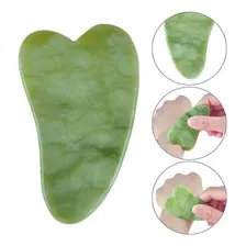 Placa Gua Sha De Jade Massagem Facial Medicina Chinesa Foto mini 1