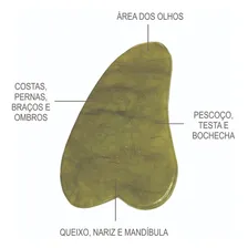 Placa Gua Sha De Jade Massagem Facial Medicina Chinesa Foto mini 2
