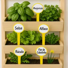 Placa Identificadora De Plantas E Sabores Amarela (50und) Foto mini 3
