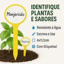 Placa Identificadora De Plantas E Sabores Amarela (50und) Foto mini 2