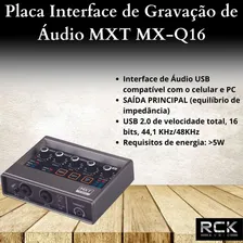 Placa Interface De Gravação De Áudio Foto mini 2