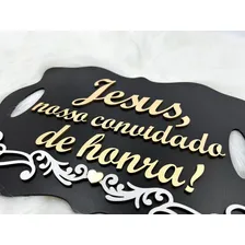 Placa Jesus Nosso Convidado De Honra Entrada Da Noiva Foto mini 2