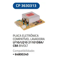 Placa Lavadora CompatÃvel Electrolux Lf10 Lq10 Lf 127/220v Foto mini 3