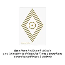 Placa Losango Solar Radiestesia Radi么nica 10x14 (cm) Foto mini 3