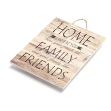 Placa Madeira Home, Family, Friends Foto mini 3