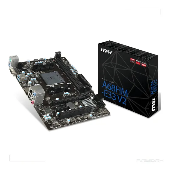 Placa Mãe Ddr3 Msi A68hm-e33 V2 Suporta Até 32gb Fm2+ Cor Preto / Placa Mãe Foto 1