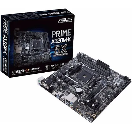 Placa-mãe do computador Asus Prime A320M-K por pc - Preto Foto 1