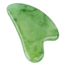 Placa Massageadora Quartzo Gua Sha Medicina Chinesa Cor Verde Foto mini 1