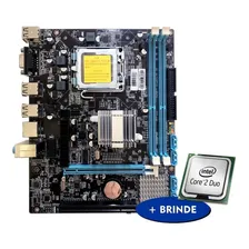 Placa Mãe 775 Ddr3 G41 P/ Dual Core/core2duo Core2quad Nova Cor Preto Foto mini 1