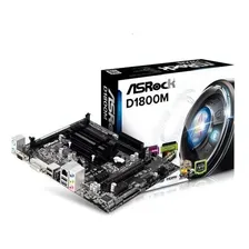 Placa Mãe Asrock D1800m + Processador Dual Core D1800 2,41 Cor Preto Foto mini 1