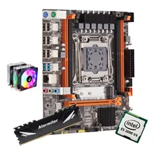 Placa-mãe do computador Atermiter Kit Xeon X99 X99M ORANGE 1.0 por pc com processador incluído - Laranja Foto mini 1